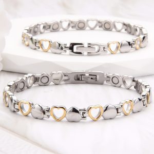 Elegant Magnetic Bracelets for Women, Stainless Steel Adjustable Jewelry Gifts with Super-Strong Magnets